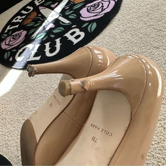 Cole Haan Tan/Nude Shiny Career Pumps/Heels - Picture 10 of 13
